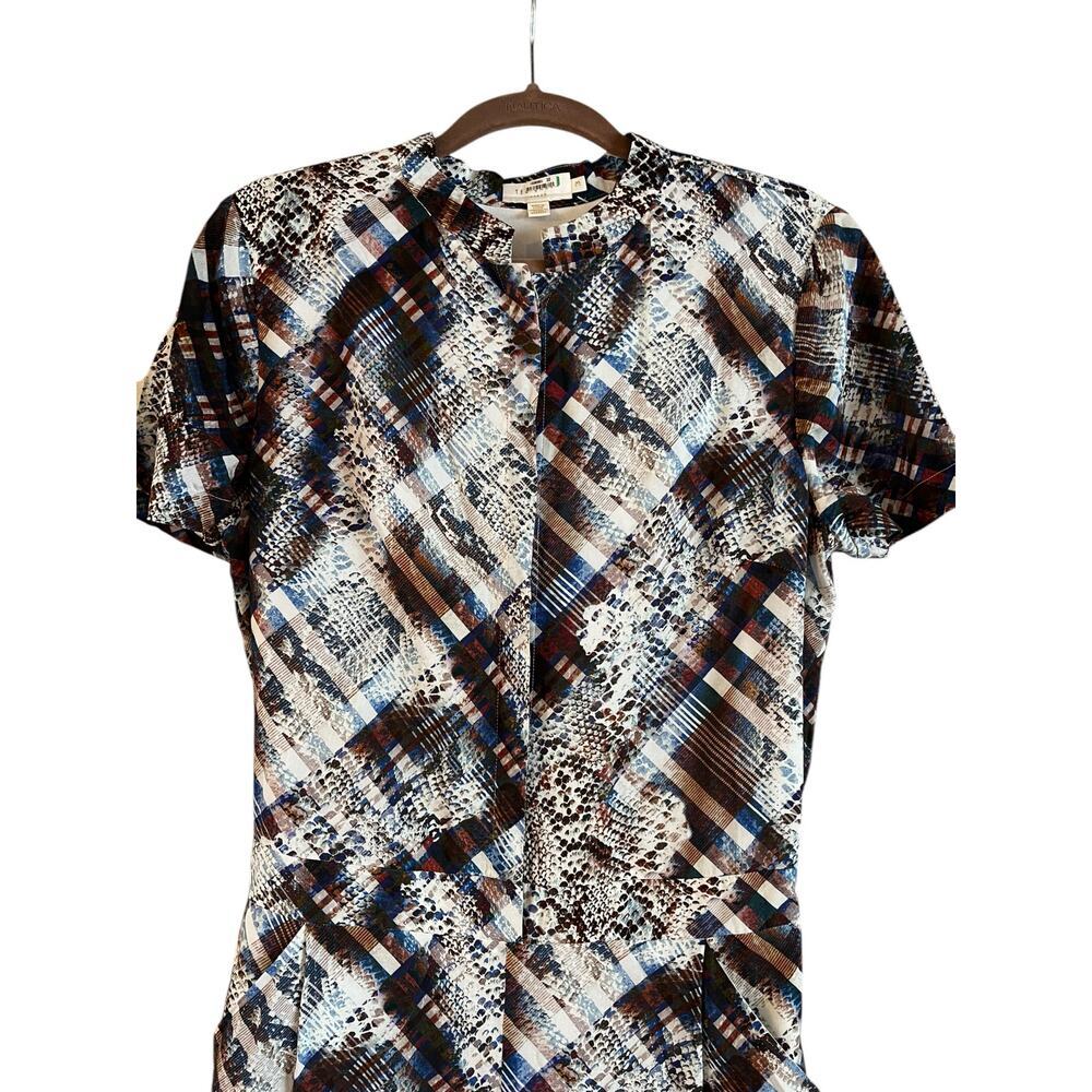 Ted Baker London Balay Quartz Plaid Print Cropped Jumpsuit Size 3 / US 8 Pockets - Picture 5 of 9